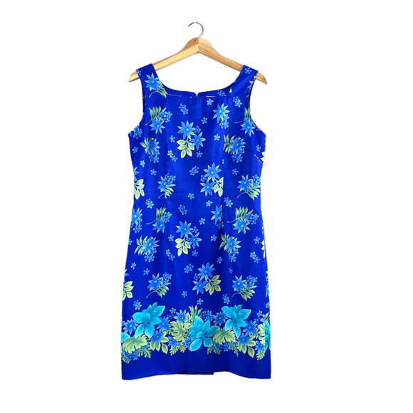 Women's Vintage Blue Floral Sag Harbor Dress 10 - Picture 1 of 5